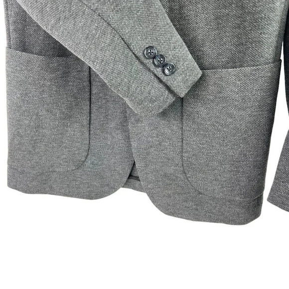 J. Crew Factory Mens Sz XS Thompson Two Button Knit Blazer Jacket Dark Gray NWT - Picture 3 of 9